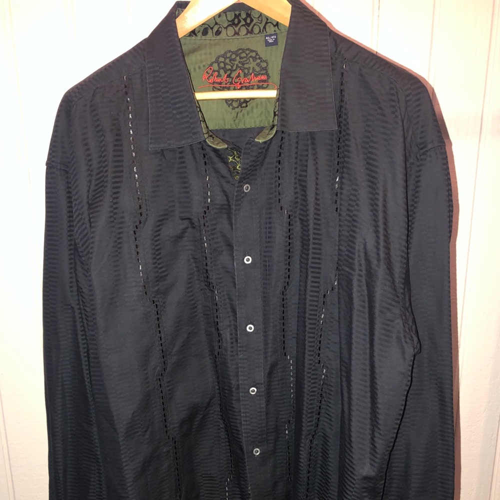 Robert Graham Long sleeve Black button down